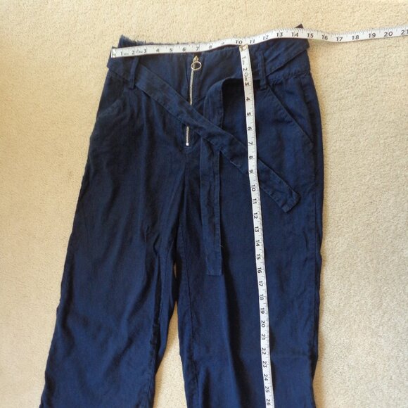 INC International Concepts Women Frayed Zip-Front Culottes Wide Leg Pants Sz 2 - Picture 6 of 10